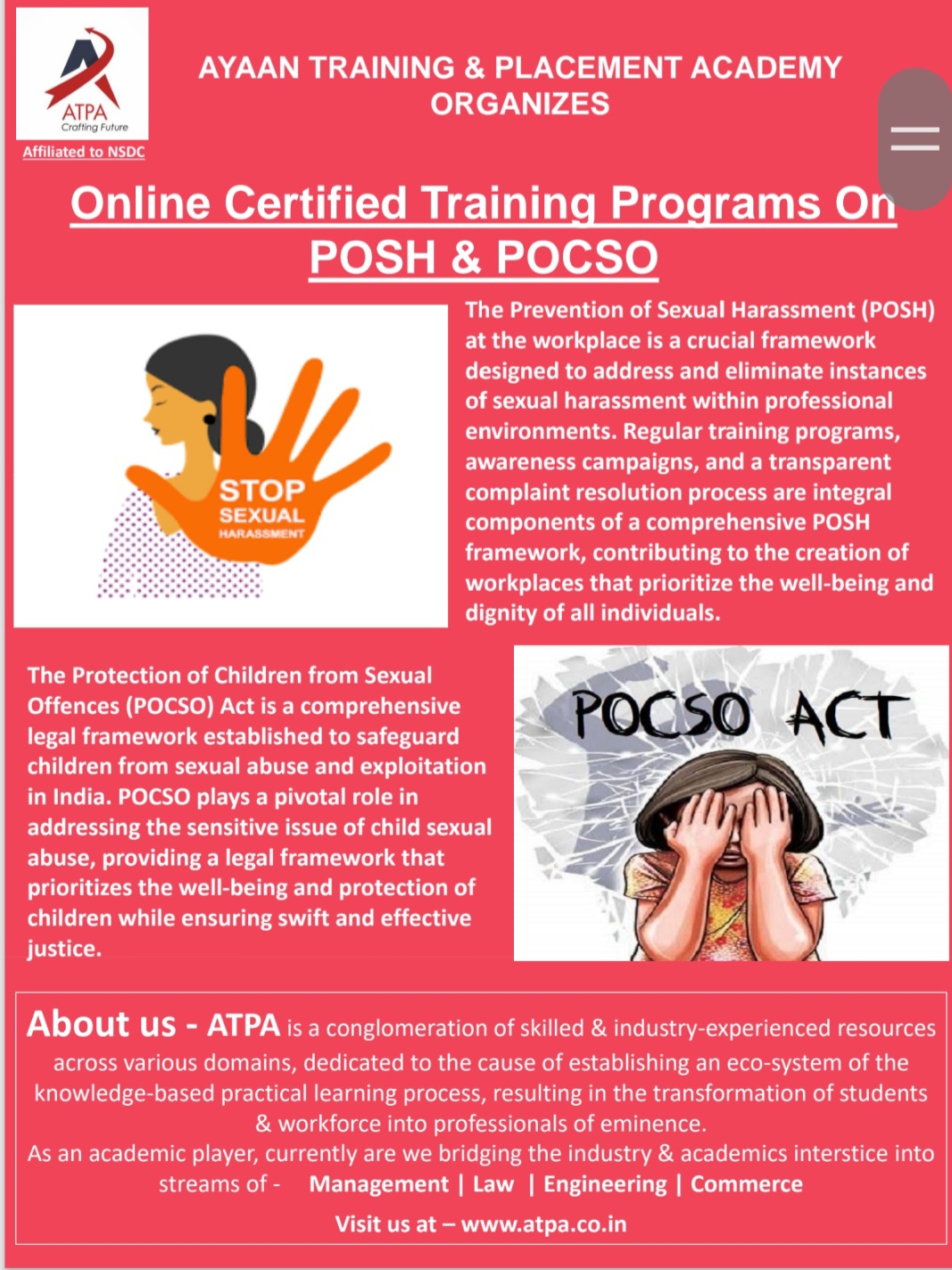 Online Certified Training on POSH